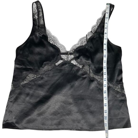 Victoria’s Secret Lace Tank Top Lingerie Black Gold Horseshoe Detail Size Large - Picture 8 of 11